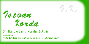 istvan korda business card